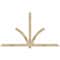 Ekena Millwork Redmond Rough Sawn Timber Gable Bracket, Douglas Fir, 96"W x 56"H x 4"D x 4"F, 14/12 Pitch GBW096X56X0404RED00RDF - alternate 1